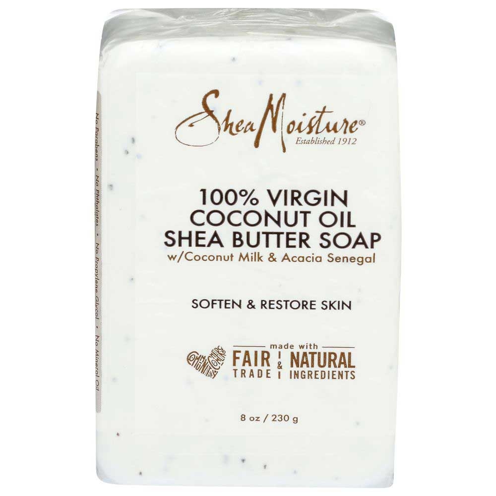 SheaMoisture 100 Percent Virgin Coconut Oil Bar Soap, 8 Ounce