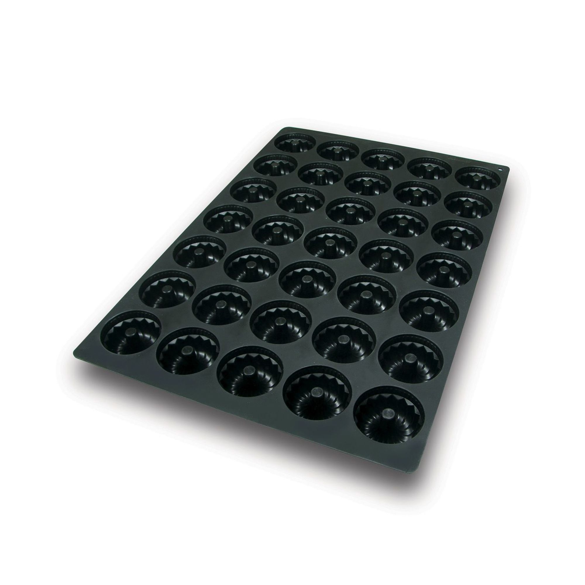 Silikomart Black Silicone 35 Cavities Mid Gugelhopf Mold, 24 x 16 x 2 inch