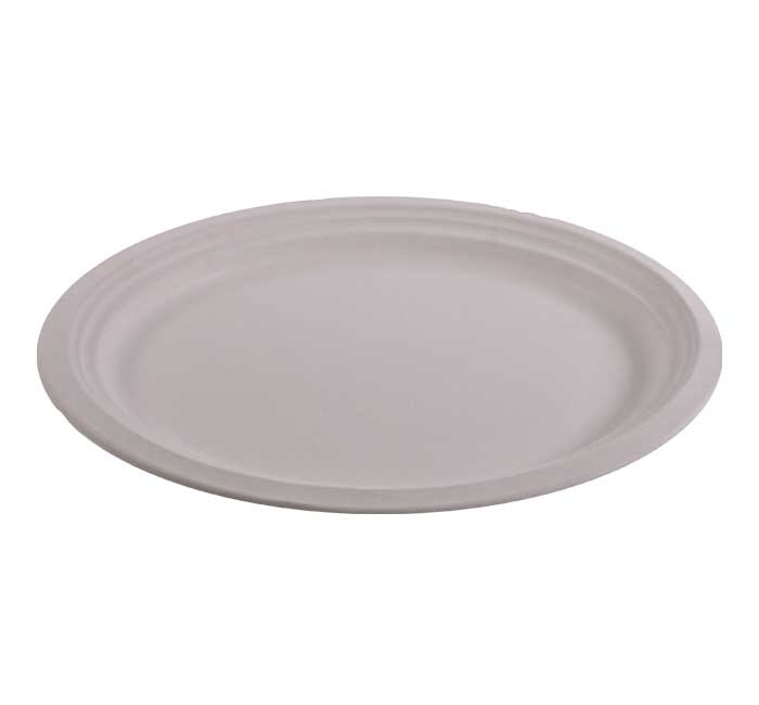 KITCH 24/7 White Compostable Oval Molded Fiber Paper Plate, 12.5 inch x 10 inch -- 500 per case