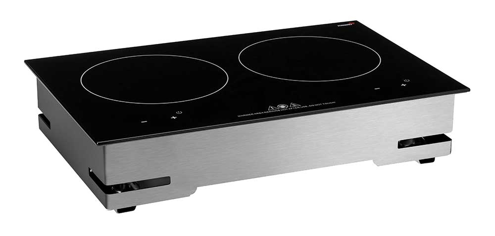 Rosseto Multi-Chef 120V 60Hz 5 inch Stainless Steel Double Induction Kit with Touch-Top Controls, 21.5 Ã— 13.5 Ã— 5.75 inch