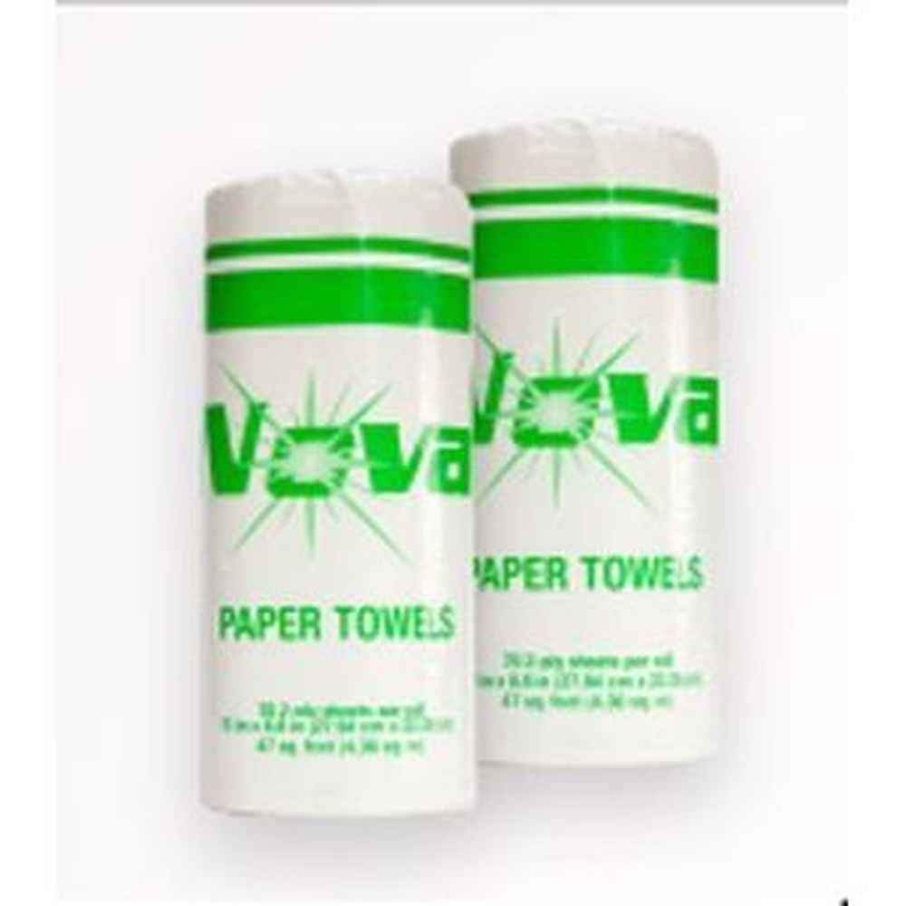 Nova 2 Ply White Kitchen Roll Towel, 8 x 11 inch -- 30 per case