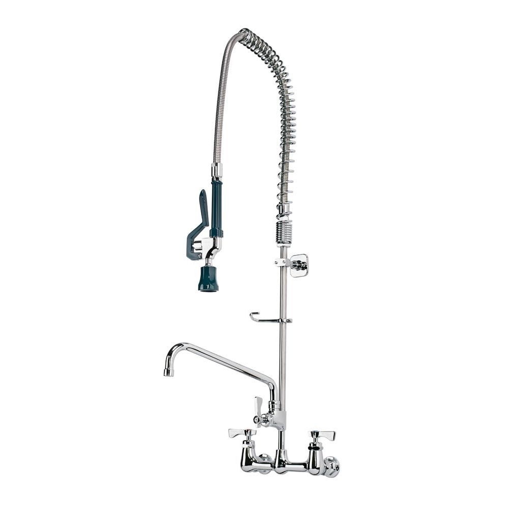 Krowne Royal Series 8 inch Center Wall Mount Pre-Rinse with Wall Bracket and 12 inch Spout Add-On Faucet