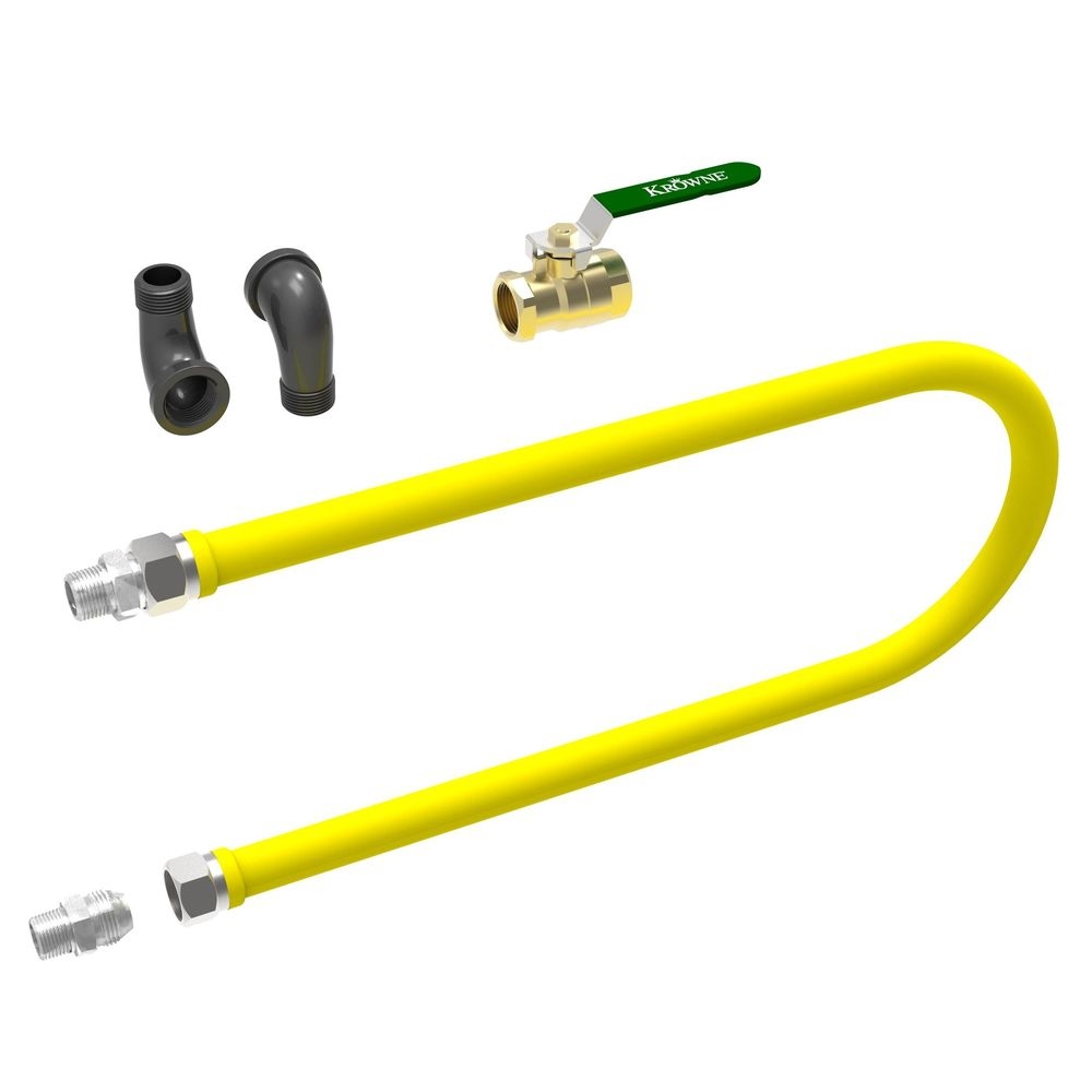 Krowne Royal Series 0.5 inch Stationary Gas Connector in Color Box, 48 inch Long
