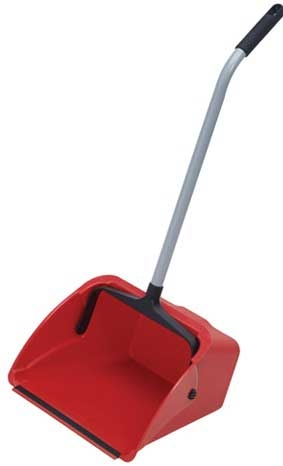 Winco Red Jumbo Lobby Dust Pan, 13 5/8 x 14 x 8 7/8 inch -- 12 set per case