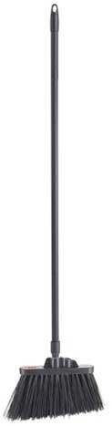 Winco Heavy Duty Unflagged Black Bristles Angle Broom with 48 inch Length Fiberglass Handle -- 12 set per case