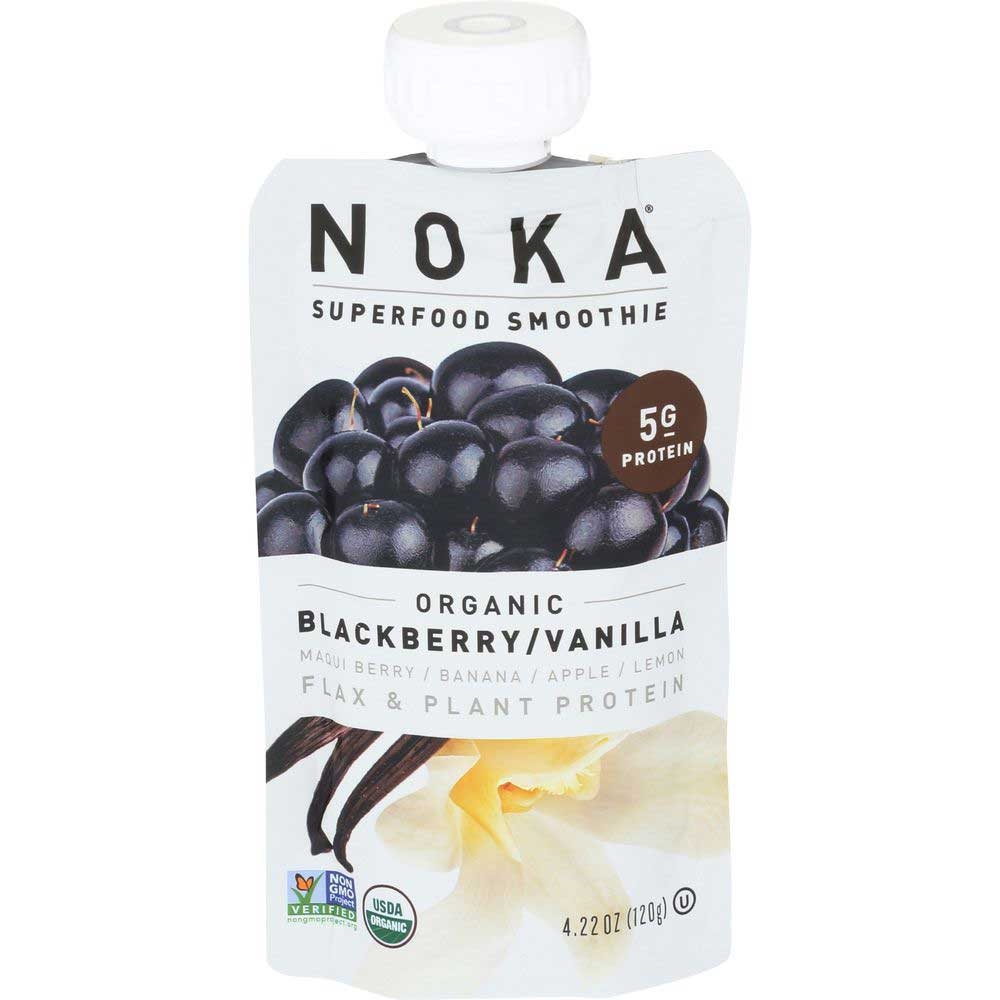 Noka Organic Blackberry Vanilla Superfood Smoothie, 4.22 Ounce -- 6 per case