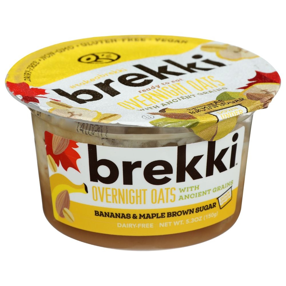 Brekki Bananas and Maple Brown Sugar Overnight Oats, 5.3 Ounce -- 8 per case