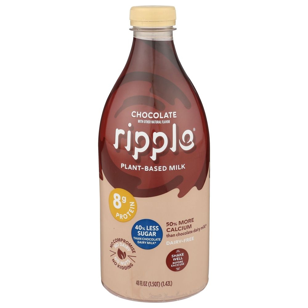 Ripple Dairy Free Chocolate Milk, 48 Fluid Ounce -- 6 per case