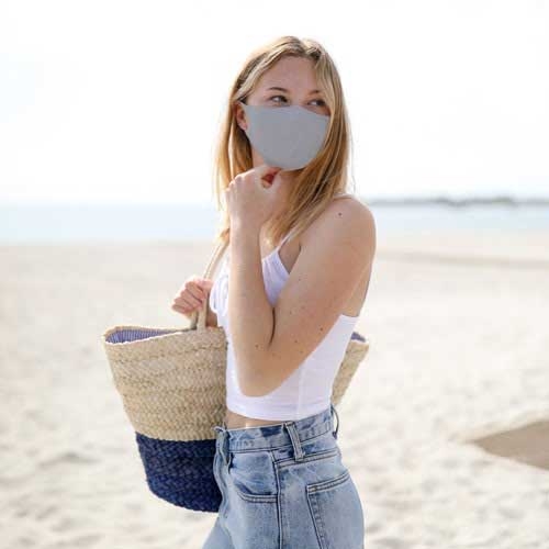 Safe Plus Face Small Gray Face Protective Mask, 5.5 x 5.5 inch