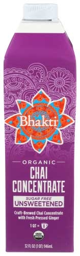 Bhakti Unsweetened Chai Concentrate, 32 Fluid Ounce -- 6 per case