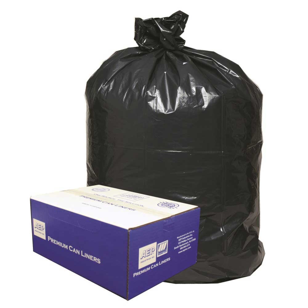 Berry Global LDPE Black 20-30 Gallon 1.2 Mil Can Liner, 28 x 45 inch -- 100 per case
