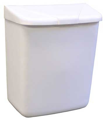 Hospital Specialty Company White PPC Feminine Hygiene Waste Receptacle, 9 x 11 x 4 inch