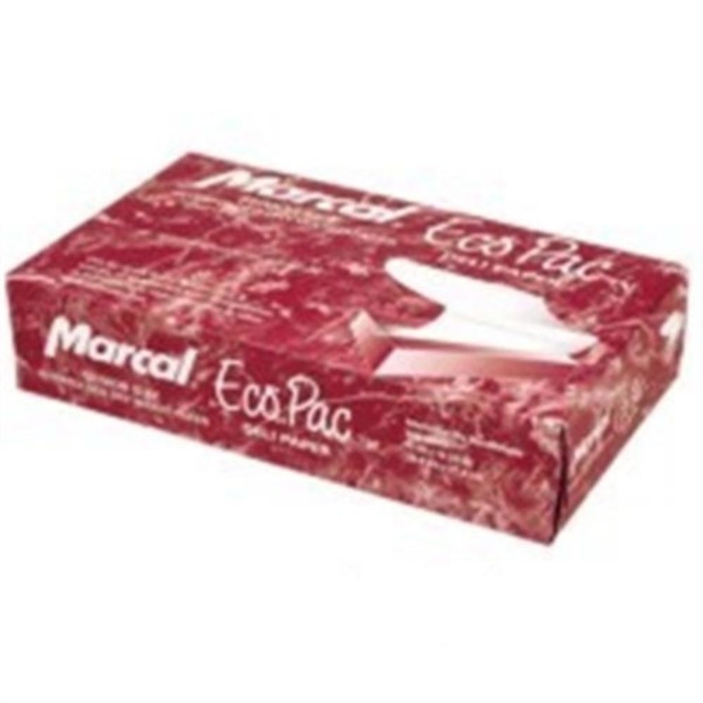 Marcal Ecopac White Interfolded Dry Wax Senior Deli Paper, 10 x 10.75 inch -- 6000 per case