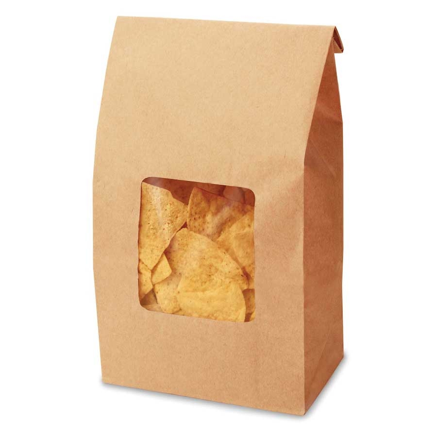 Bagcraft Tortilla Chip Bag with Tine Ties, 7.5 x 4.25 x 14.62 inch -- 250 per case