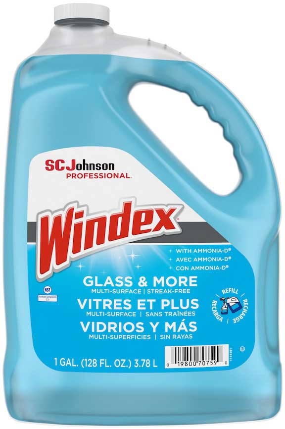Windex Blue Glass Cleaner, 1 Gallon -- 4 per case