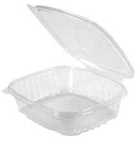Genpak Secure Seal Clear APET Plastic Square Hinged Lid Deli Container, 24 Ounce -- 200 per case