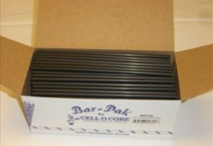 Cell O Core Black Fat Straw - Unwrapped, 8 inch -- 2400 per case