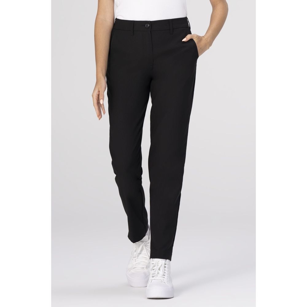 Chef Works Black Chino Poly Stretch Pant for Women, 12 inch