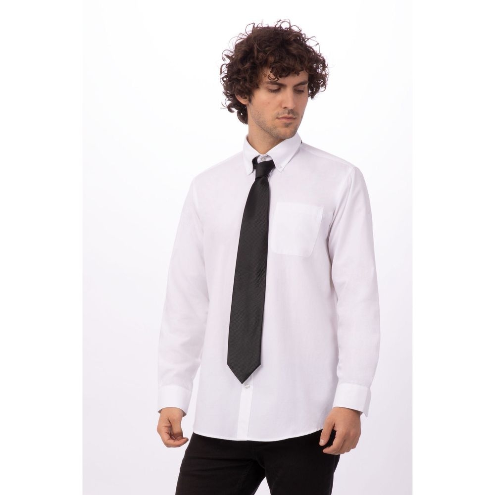 Chef Works Black Solid Dress Tie for Unisex