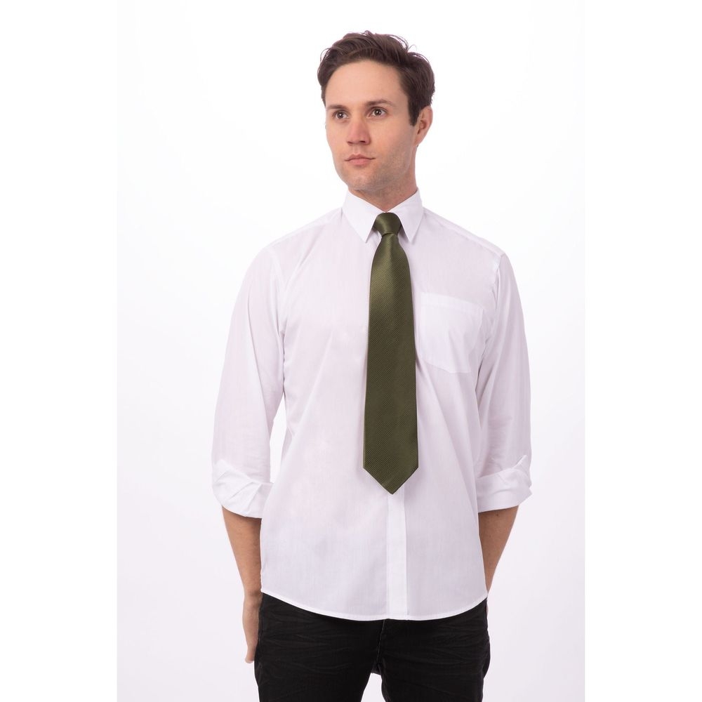 Chef Works Green Solid Dress Tie for Unisex
