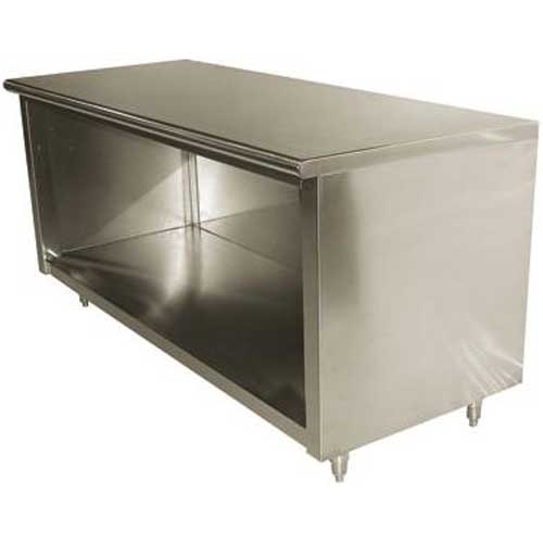 Stainless Steel Flat Top Enclosed Base Work Table - Open Base, 24X36 inch.