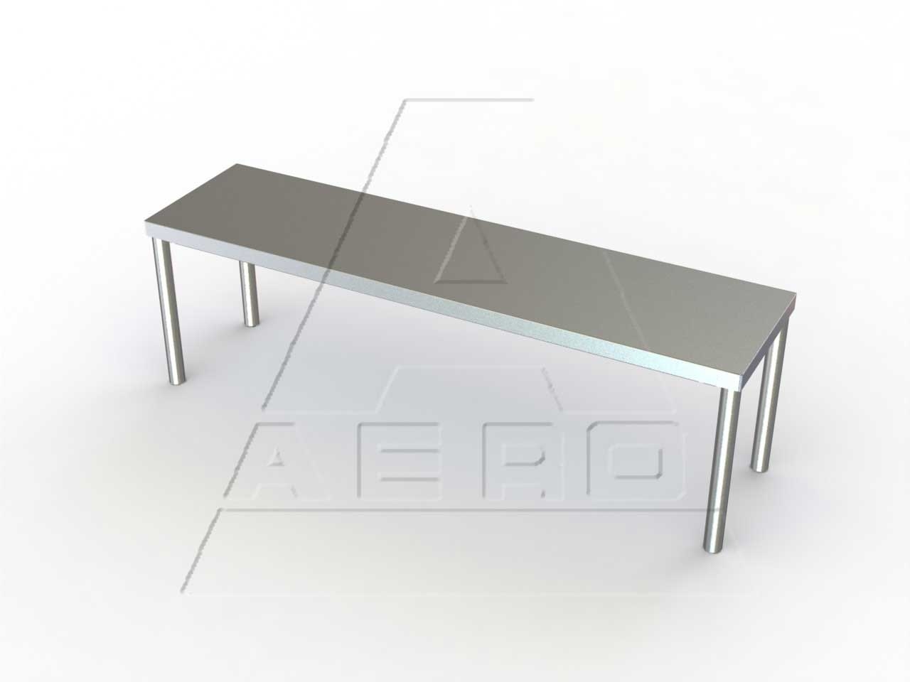 Aero 430 Stainless NSF Table Mounted Overshelf, 12 x 48 x 14 inch.