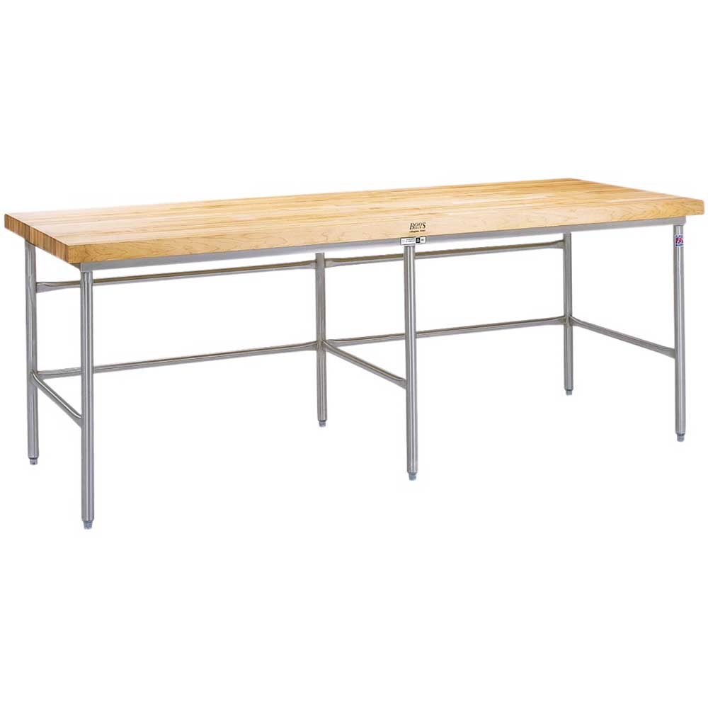 John Boos Galvanized Steel Bakers Frame with Bin Stops and Guides, 96 x 48 inch.