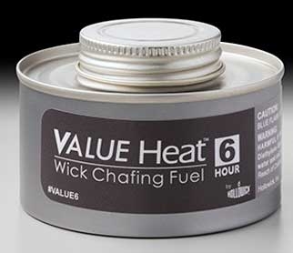 Hollowick Value Heat 6 Hour Screw Top Liquid Wick Chafing Fuel, 2.25 x 3.375 x 3.375 inch -- 24 per case.