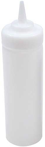 Tablecraft High Density 53 mm Widemouth Clear Squeeze Bottle, 12 Ounce Capacity -- 12 per case