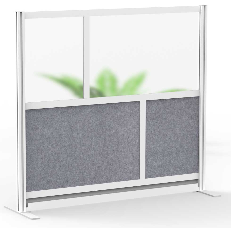 Luxor Modular Room Divider Wall System with 53 x 48 inch Starter Wall