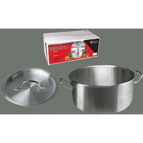 Winco Stainless Steel Brazier with Cover, 17.7 x 5.9 inch -- 1 set.