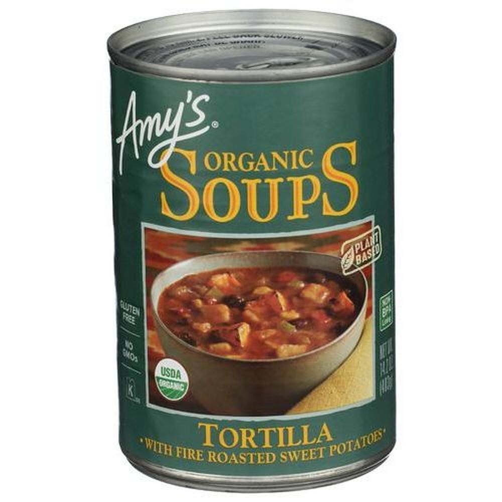 Organic Plant Based Tortilla Soup with Fire Roasted Sweet Potatoes