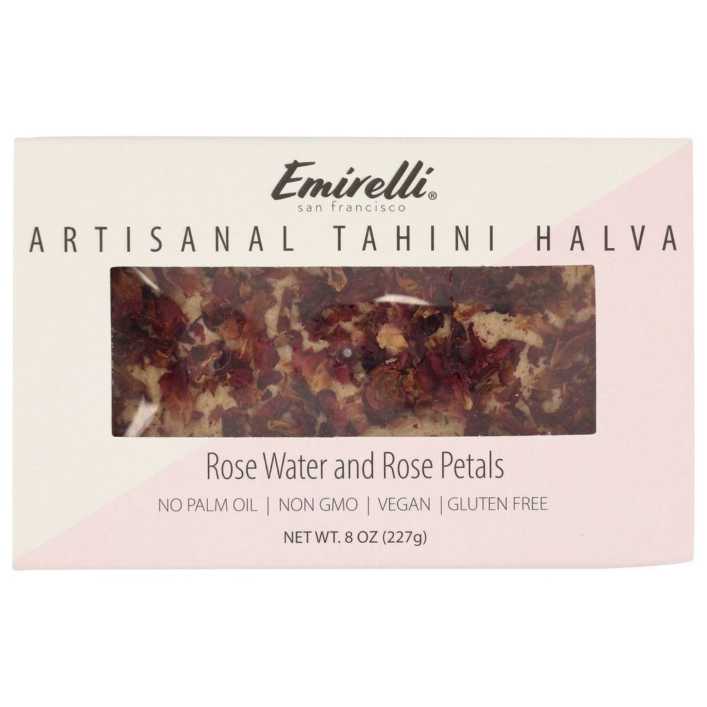 Rose Water and Rose Petals Artisanal Tahini Halva