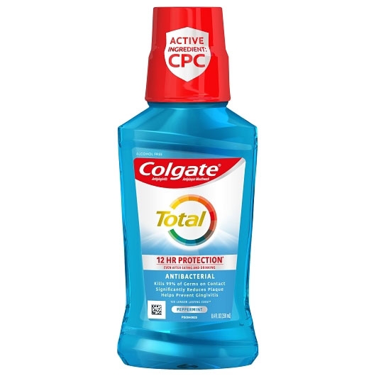 Colgate Total Mouthwash Peppermint, 8.4 Fluid Ounce -- 6 per case.
