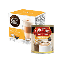 Contains 170 Lattes and Cappuccino products