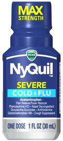 Vicks Nyquil Severe Multi Symptom Pain Reliever and Fever Reducer, 1 Fluid Ounce -- 32 per case