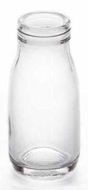 American Metalcraft Glass Milk Bottle, 3 Ounce
