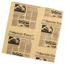 American Metalcraft Natural Newspaper Square Fry Paper, 16 x 16 inch -- 1000 per case