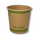 Responsible Products Tree-Less Natural Kraft Compostable Paper Hot Cup, 4 Ounce Capacity -- 1000 per case