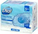 Dial Spring Water Antibacterial Bar Soap - 3 count per pack -- 12 packs per case