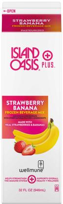 Island Oasis Strawberry and Banana Beverage Mix, 32 Fluid Ounce -- 12 per case