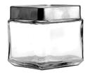 Anchor Hocking Clear Glass Stackable Square Jar, 1 Quart -- 6 per case.