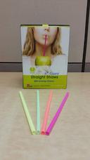 Goldmax Unwrapped Neon Giant Straw, 8 inch -- 2400 per case.