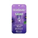 Skintimate Exotic Violet Blooms Disposable Razor for Women, 4 count -- 12 per case
