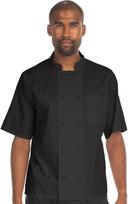 Hey Chef Black Large 10 Button Short Sleeve Mesh Coat