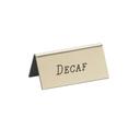Cal-Mil Gold DECAF Beverage Tent, 3 x 1 1/2 inch