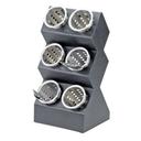 Cal-Mil Black 6-Cylinder Vertical Flatware / Condiment Display, 11.00 x 8.00 x 20.00 inch