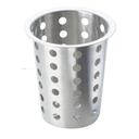 Cal-Mil Perforated Stainless Steel Cylinder for Flatware or Condiment Display, 4.50in L x 4.50in W x 5.50in H -- 6 per case