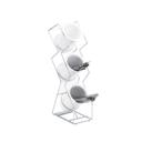 Cal-Mil Platinum Wire 3-Cylinder Vertical Flatware / Condiment Display, 4.75in L x 8.00in W x 20.00in H