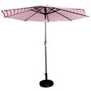 American Maid Aluminum Red and White Stripe Umbrella, 9 feet -- 4 per case